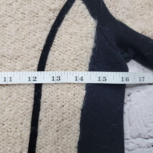 Anthro Sparrow Wool Blend Cream Black Accent Full Zip Jacket Size XS - Picture 12 of 13